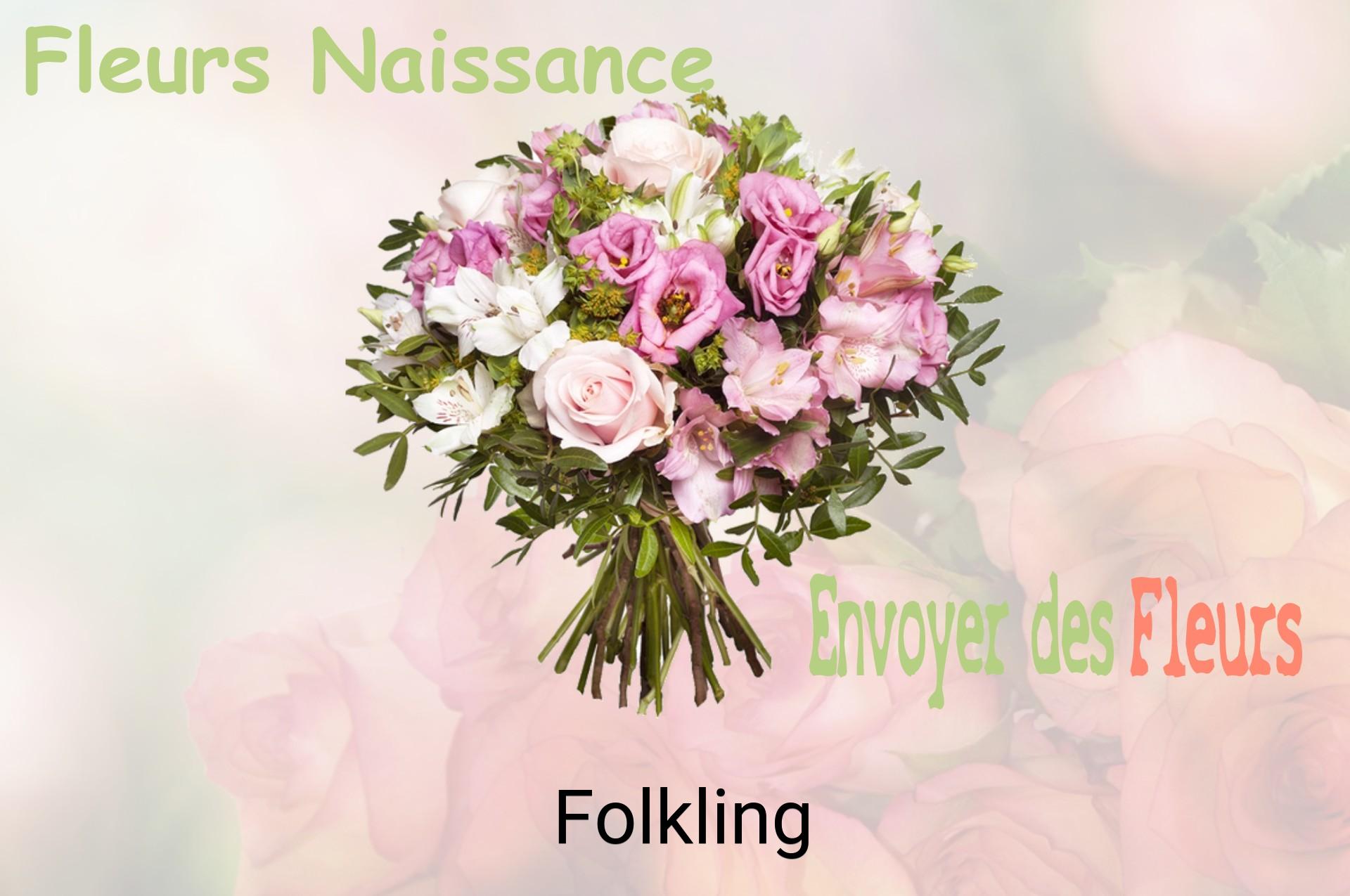 Bouquet de fleurs de naissance livré à Folkling